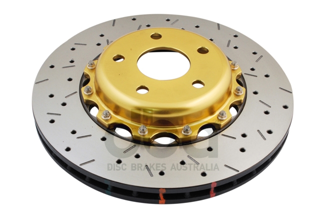 5000 series - Crossed Drilled &amp; Slotted 2-Piece Gold Hat