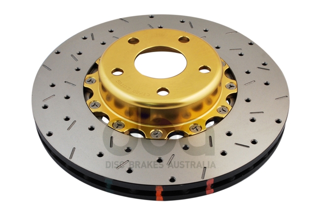 5000 series - Crossed Drilled &amp; Slotted 2-Piece Gold Hat