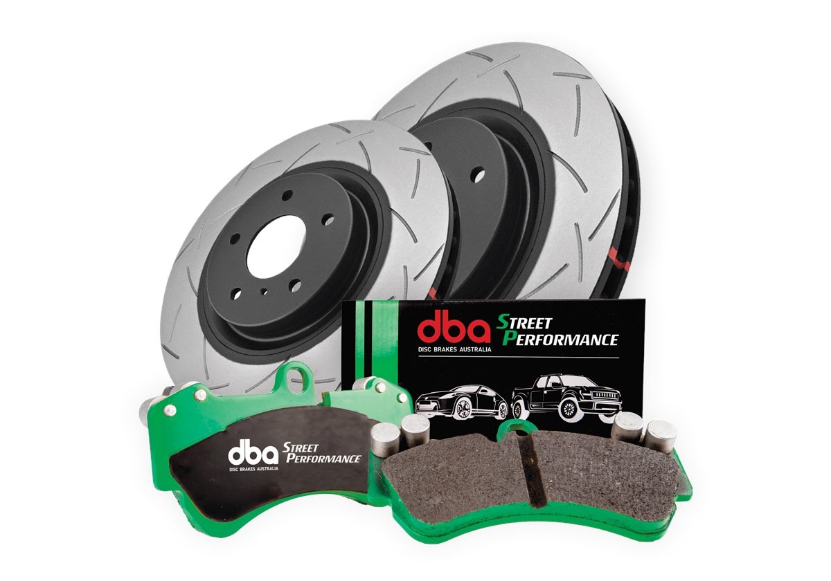 Brake Kit - 4000 Series T3 Slotted &amp; Street Performance Brake Pads (2x DBA42165S + DB9022SP)